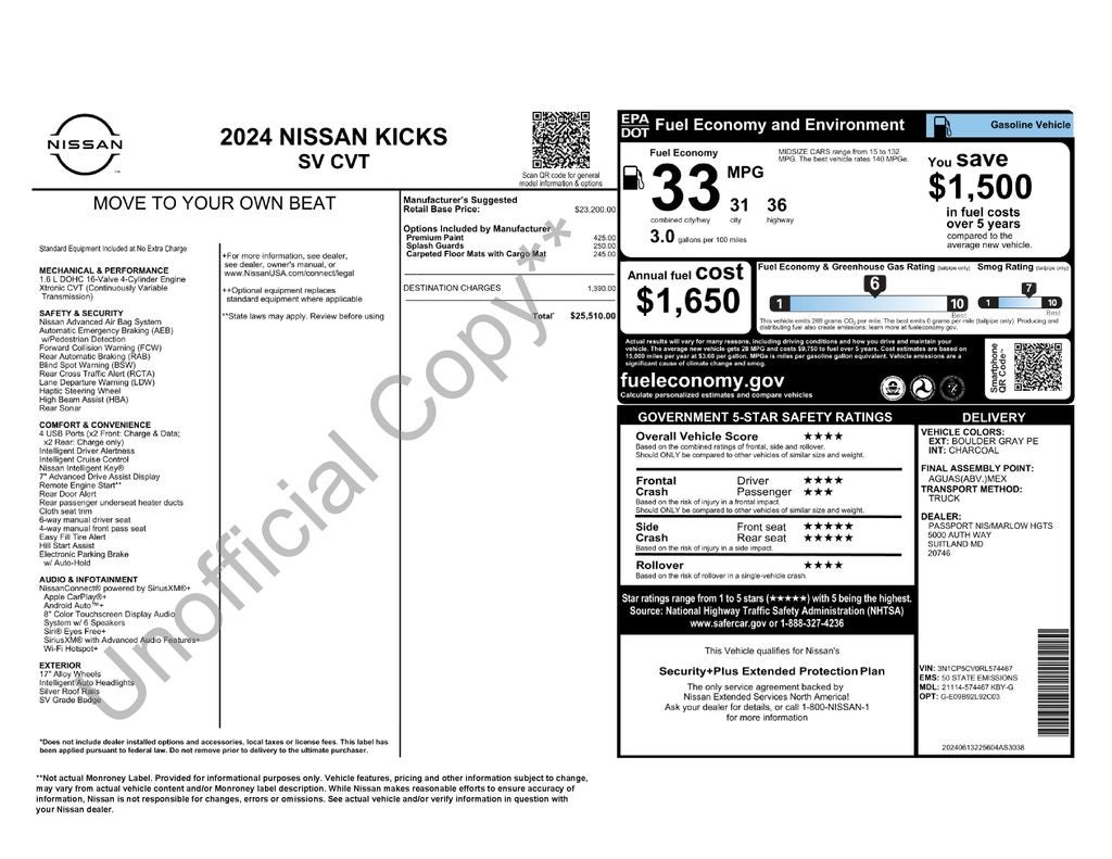 2024 Nissan Kicks SV