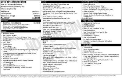 2019 INFINITI QX60 LUXE