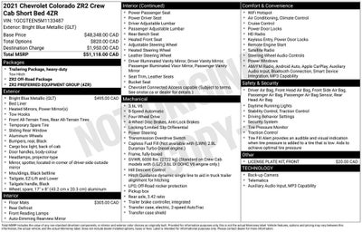 2021 Chevrolet Colorado ZR2
