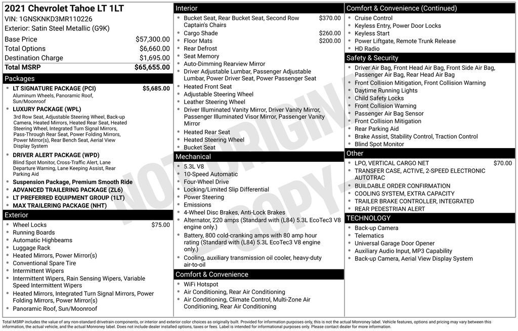 2021 Chevrolet Tahoe LT