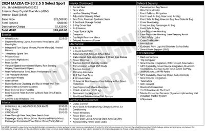 2024 Mazda Mazda CX-30 2.5 S Select Sport