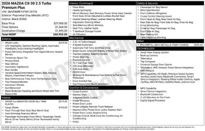 2026 Mazda Mazda CX-30 2.5 Turbo Premium Plus