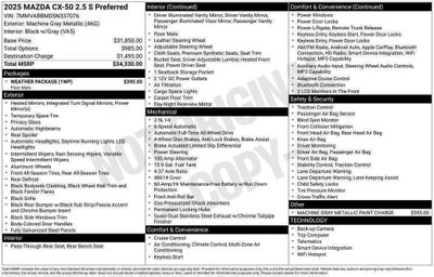 2025 Mazda Mazda CX-50 2.5 S Preferred Package