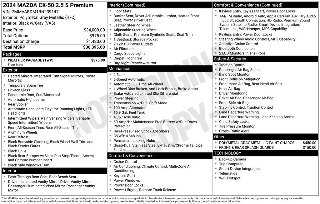 2024 Mazda Mazda CX-50 2.5 S Premium Package