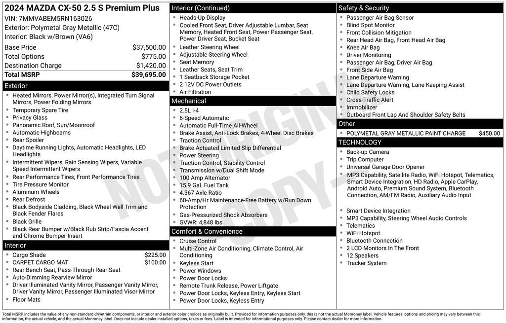 2024 Mazda Mazda CX-50 2.5 S Premium Plus Package