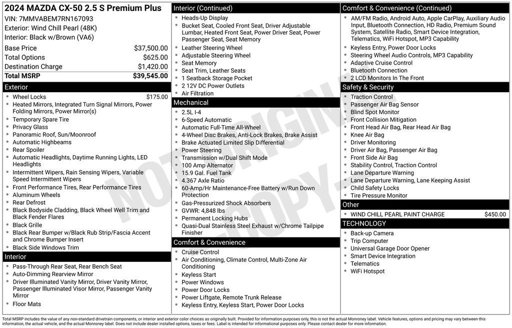 2024 Mazda Mazda CX-50 2.5 S Premium Plus Package