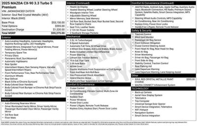 2025 Mazda Mazda CX-90 3.3 Turbo S Premium