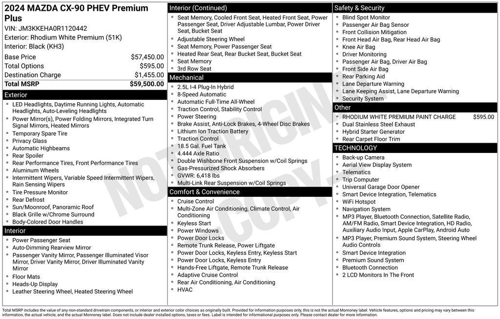 2024 Mazda Mazda CX-90 PHEV Premium Plus