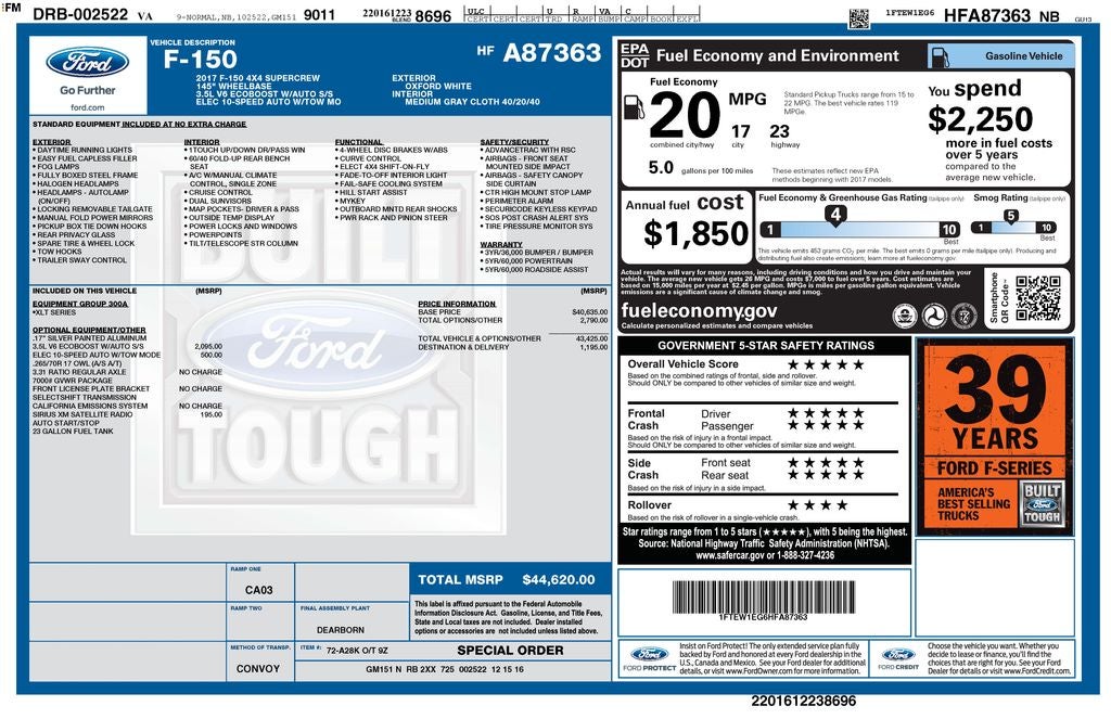 2017 Ford F-150 XLT