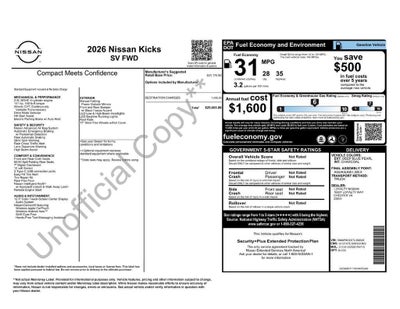 2026 Nissan Kicks SV