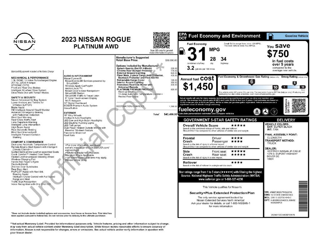 2023 Nissan Rogue Platinum Nissan Certified