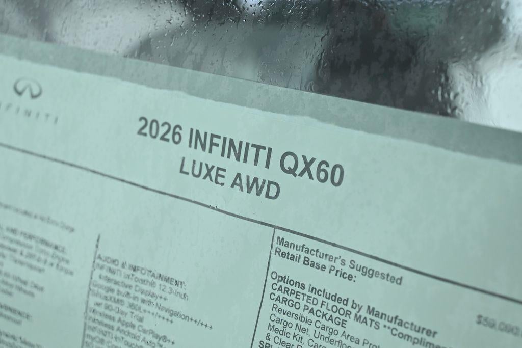 2026 INFINITI QX60 LUXE