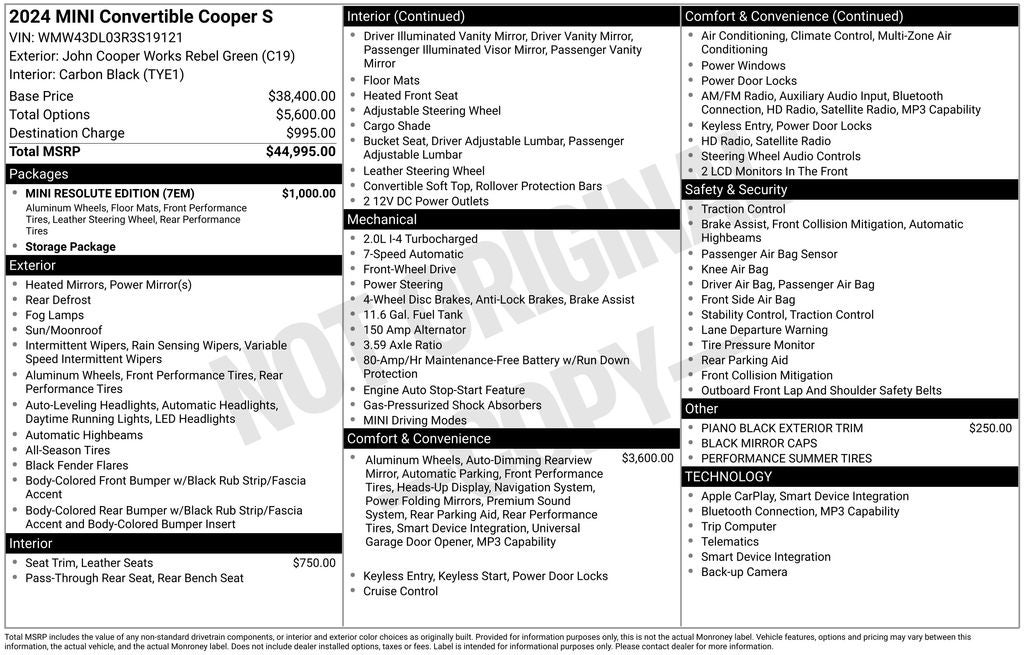 2024 MINI Cooper S Base