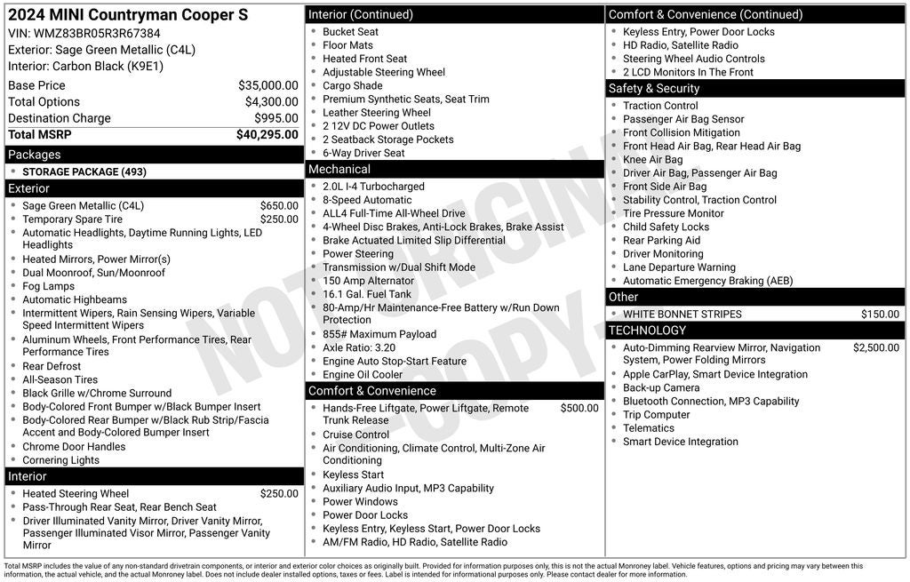 2024 MINI Cooper S Countryman Base