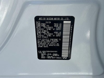 2025 INFINITI QX80 SENSORY