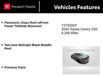 2026 Toyota Camry XSE
