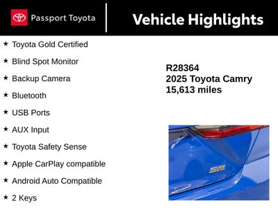 2025 Toyota Camry SE
