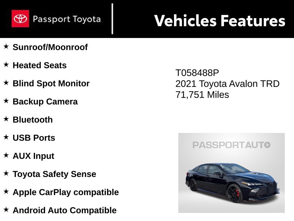 2021 Toyota Avalon TRD