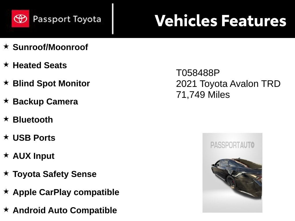 2021 Toyota Avalon TRD