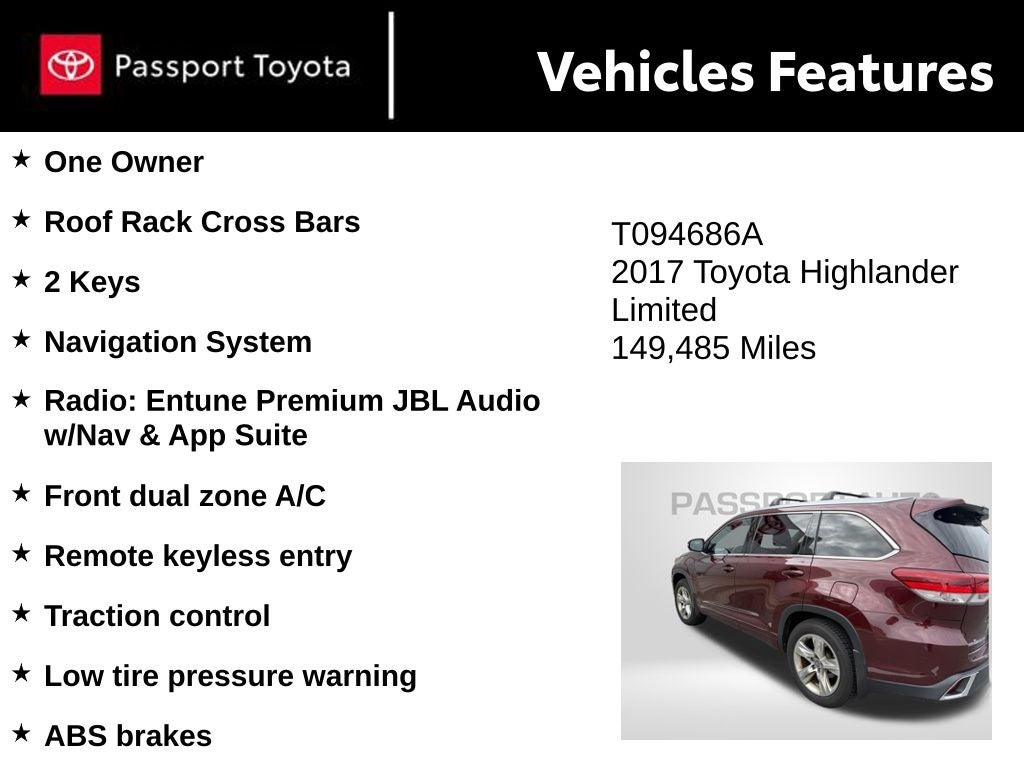 2017 Toyota Highlander Limited