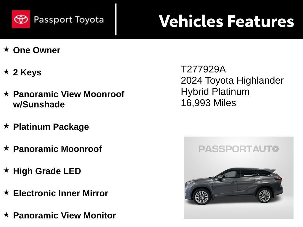 2024 Toyota Highlander Hybrid Platinum