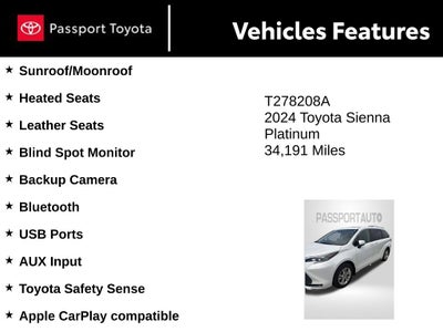2024 Toyota Sienna Platinum 7 Passenger