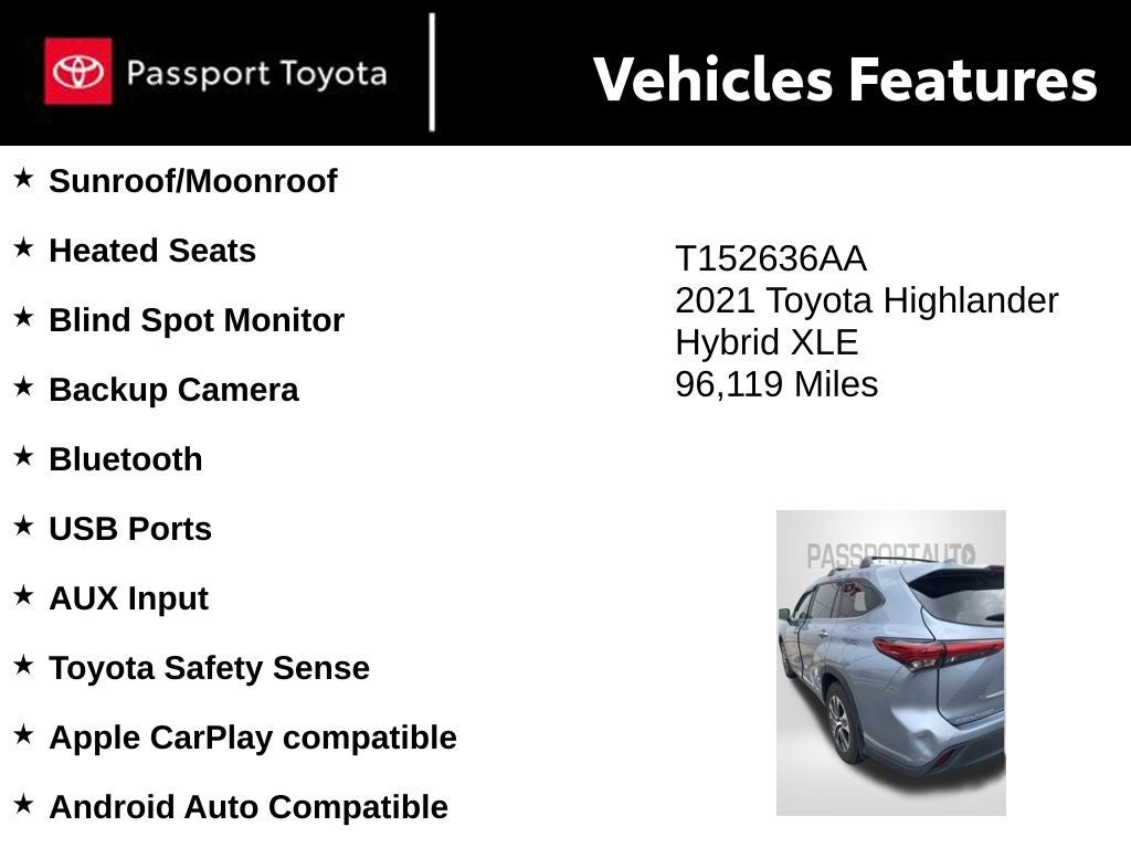 2021 Toyota Highlander Hybrid XLE