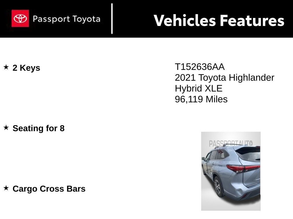 2021 Toyota Highlander Hybrid XLE