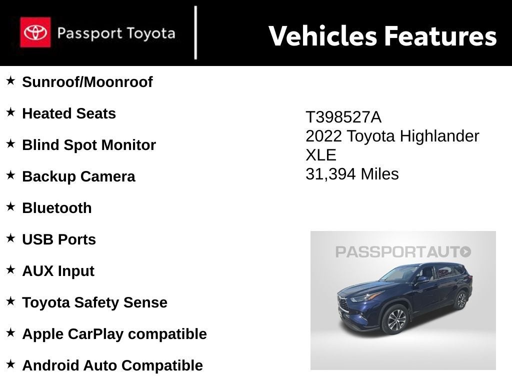 2022 Toyota Highlander XLE