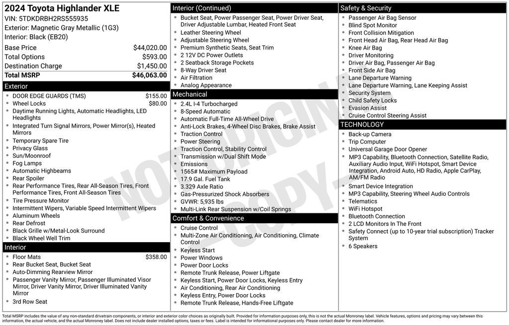 2024 Toyota Highlander XLE