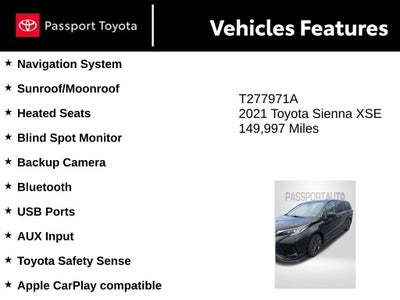 2021 Toyota Sienna XSE 7 Passenger