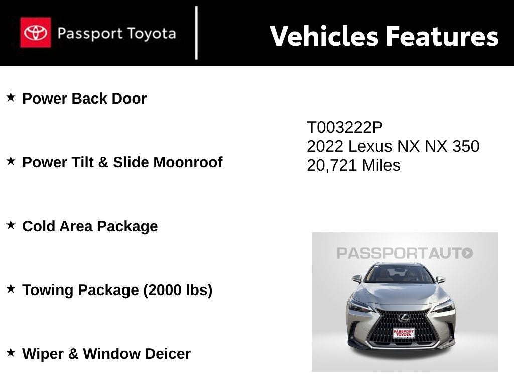 2022 Lexus NX 350 Base
