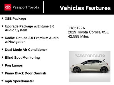 2019 Toyota Corolla Hatchback XSE