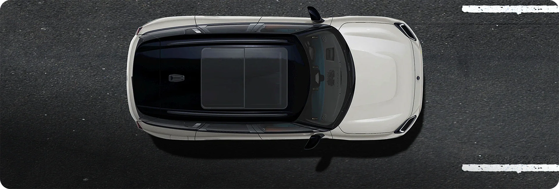 Bird's-eye view of the MINI Countryman SE ALL4.